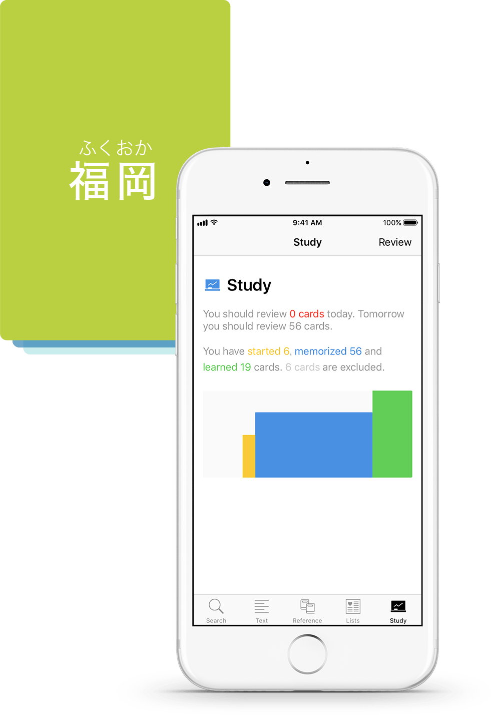 Illustration of flashcards in Japanese